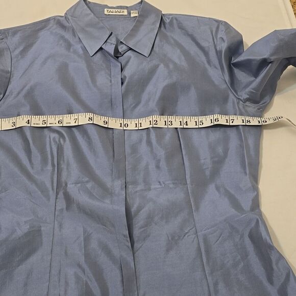 TAHARI SILK SHEER BLOUSE SIZE 8 - Picture 3 of 6